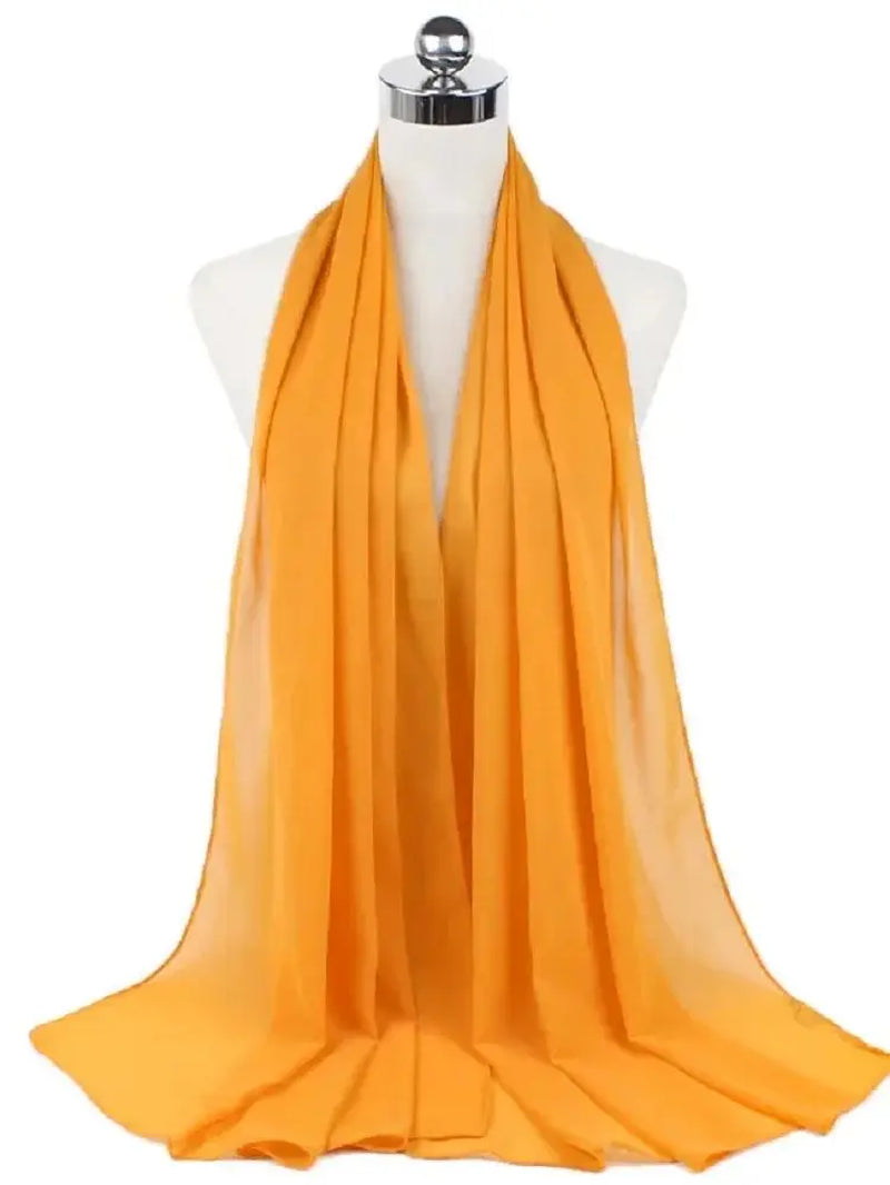 New Fashion Women Solid Chiffon Headscarf Ready to Wear Instant Hijab Scarf Muslim Shawl Islamic Hijabs Arab Wrap Head Scarves