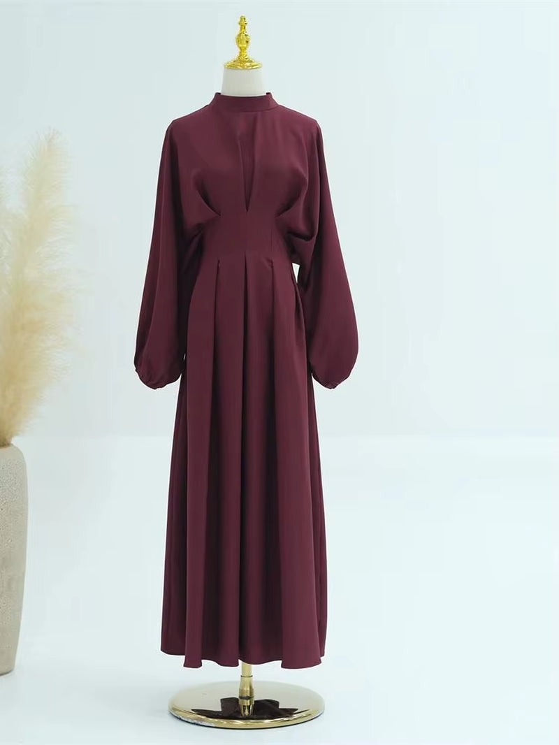 Ramadan Linen Abaya Dubai Turkey Islam Muslim Modest Dress Kaftan Prayer Clothes for Women Kebaya Robe Arabe Femme Musulmane
