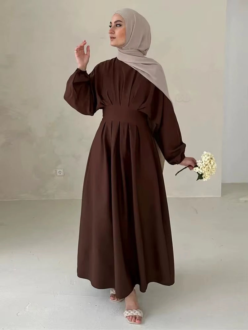 Ramadan Linen Abaya Dubai Turkey Islam Muslim Modest Dress Kaftan Prayer Clothes for Women Kebaya Robe Arabe Femme Musulmane