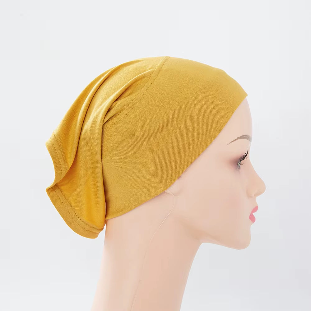 56Colors Fashion Women Inner Hijab Tube Muslim Cap Bonnet Plain Islamic Underscarf Bamboo Jersey Undercaps