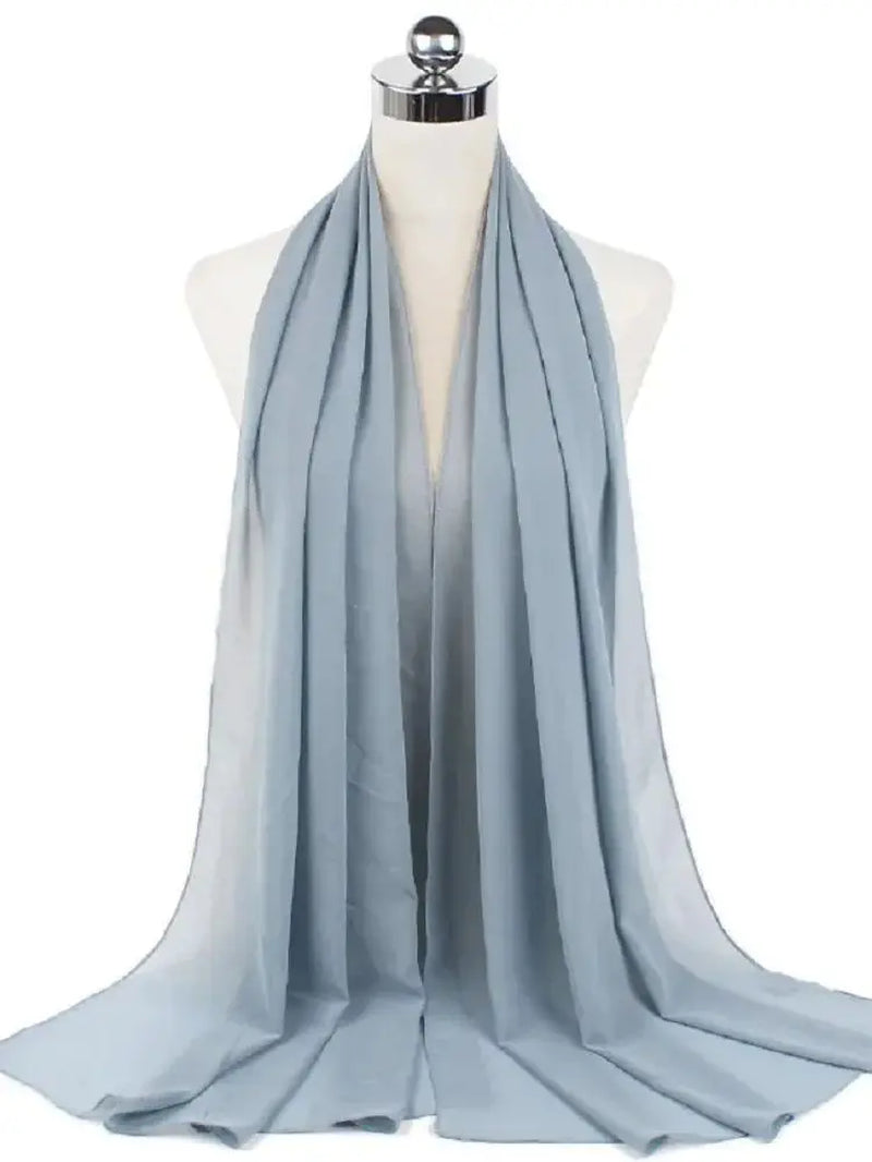 New Fashion Women Solid Chiffon Headscarf Ready to Wear Instant Hijab Scarf Muslim Shawl Islamic Hijabs Arab Wrap Head Scarves