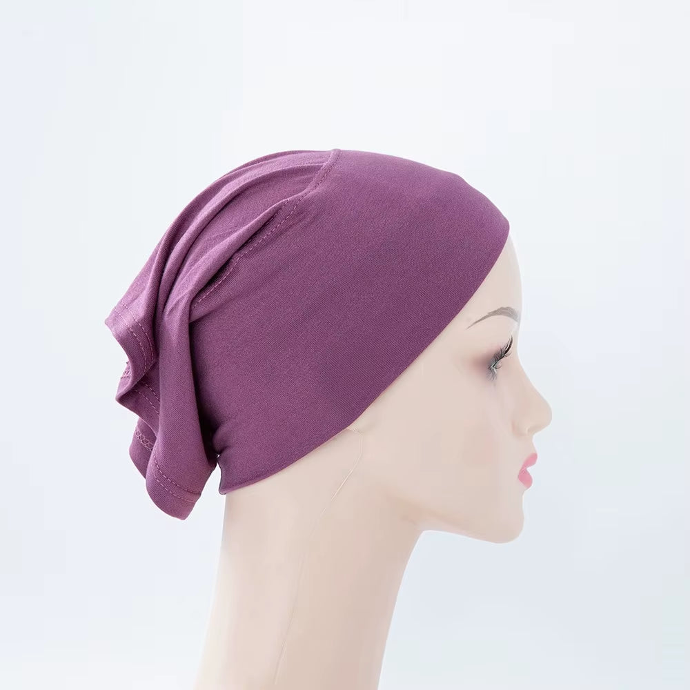56Colors Fashion Women Inner Hijab Tube Muslim Cap Bonnet Plain Islamic Underscarf Bamboo Jersey Undercaps