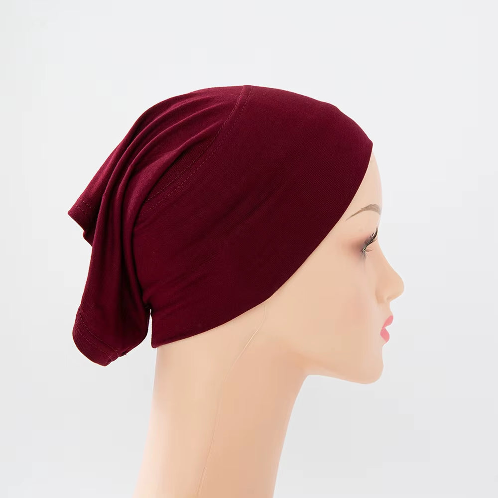 56Colors Fashion Women Inner Hijab Tube Muslim Cap Bonnet Plain Islamic Underscarf Bamboo Jersey Undercaps