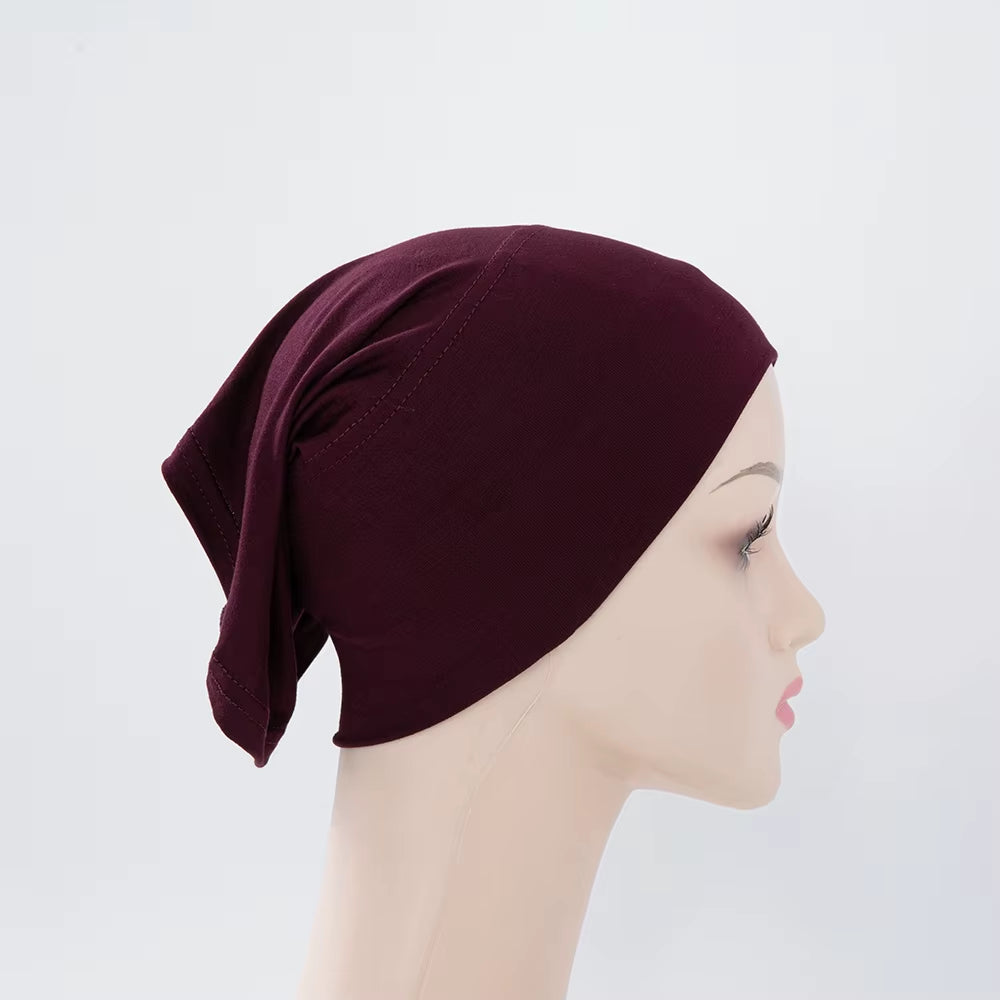 56Colors Fashion Women Inner Hijab Tube Muslim Cap Bonnet Plain Islamic Underscarf Bamboo Jersey Undercaps