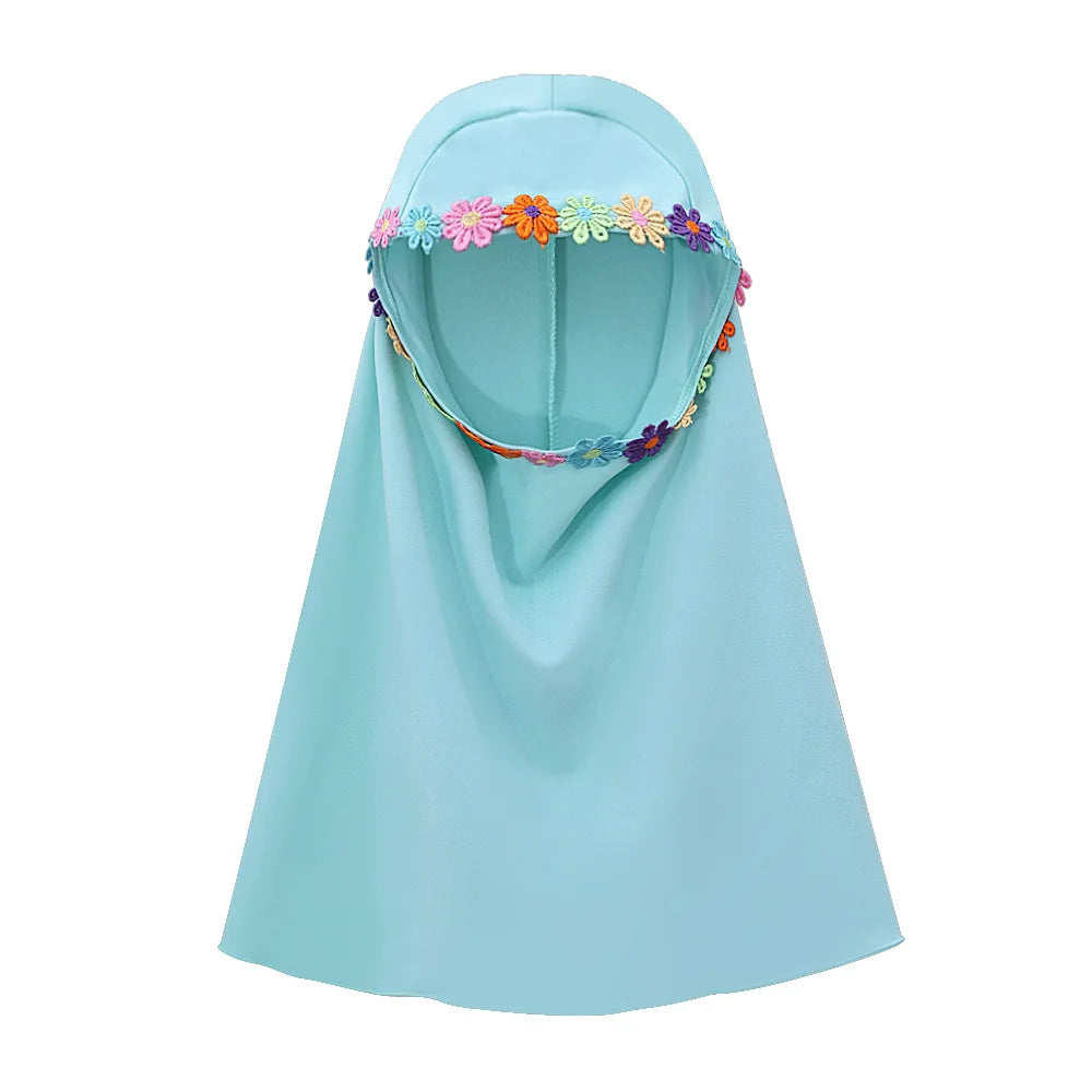 Muslim Girls Hijab Abaya Islamic Kids Arab Children Khimar 2 Pieces Prayer Sets Dubai Party Gown Kaftan Robe Eid Ramadan Caftan