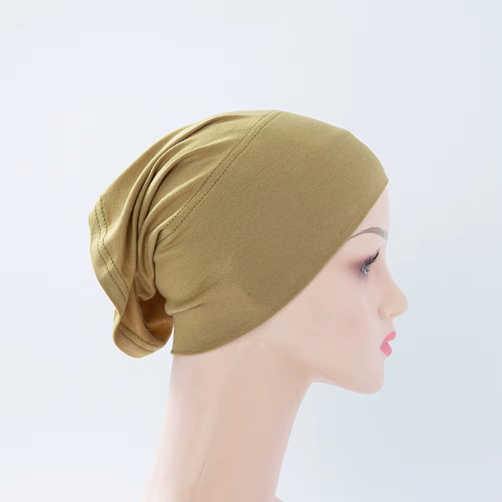 56Colors Fashion Women Inner Hijab Tube Muslim Cap Bonnet Plain Islamic Underscarf Bamboo Jersey Undercaps