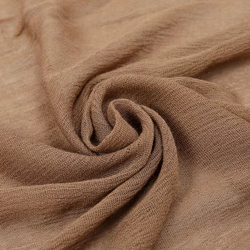 New Crinkle Rayon Hijabs Women Scarf Solid Headscarf Wrap Big Size Plain Long Shawls Muslim Women Hijab Islamic Turban Headbands