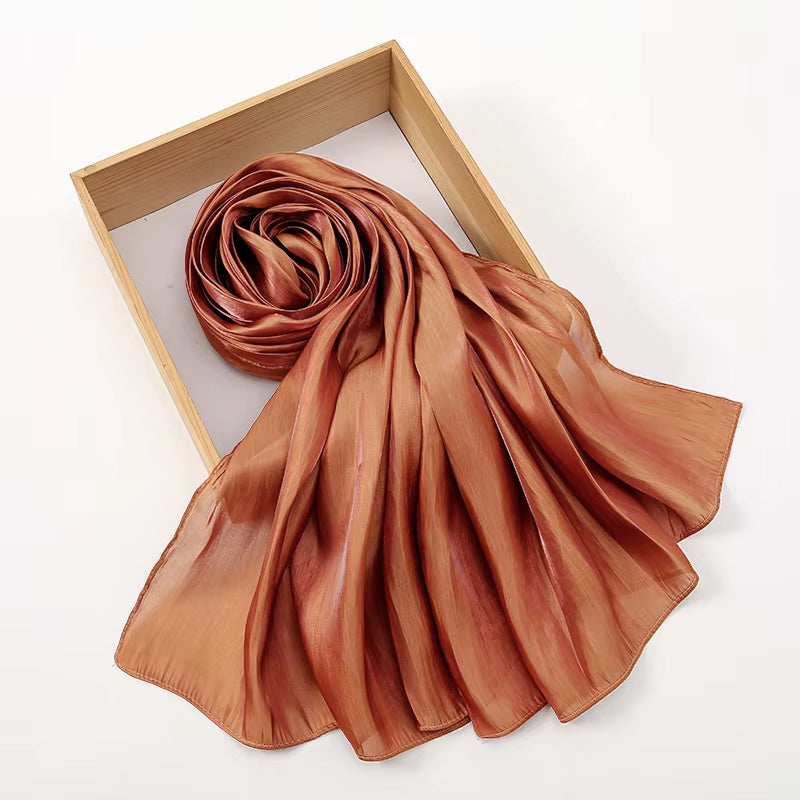 New Premium Shimmer Silk Hijab Scarf Women Luxury Medine Silk Veil Muslim Women Hijab Shiny Shawl Islamic Turban Haedscarf Wraps