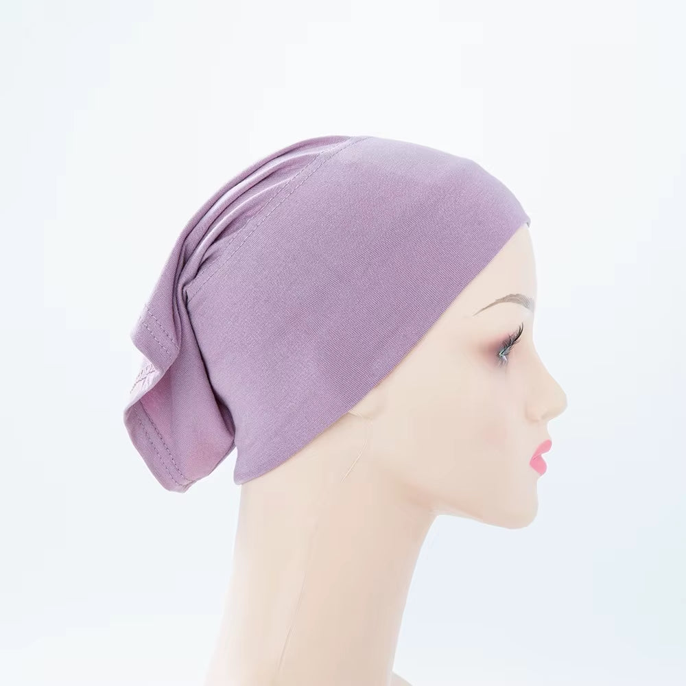 56Colors Fashion Women Inner Hijab Tube Muslim Cap Bonnet Plain Islamic Underscarf Bamboo Jersey Undercaps