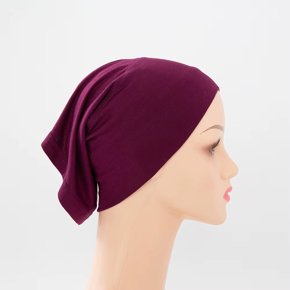 56Colors Fashion Women Inner Hijab Tube Muslim Cap Bonnet Plain Islamic Underscarf Bamboo Jersey Undercaps