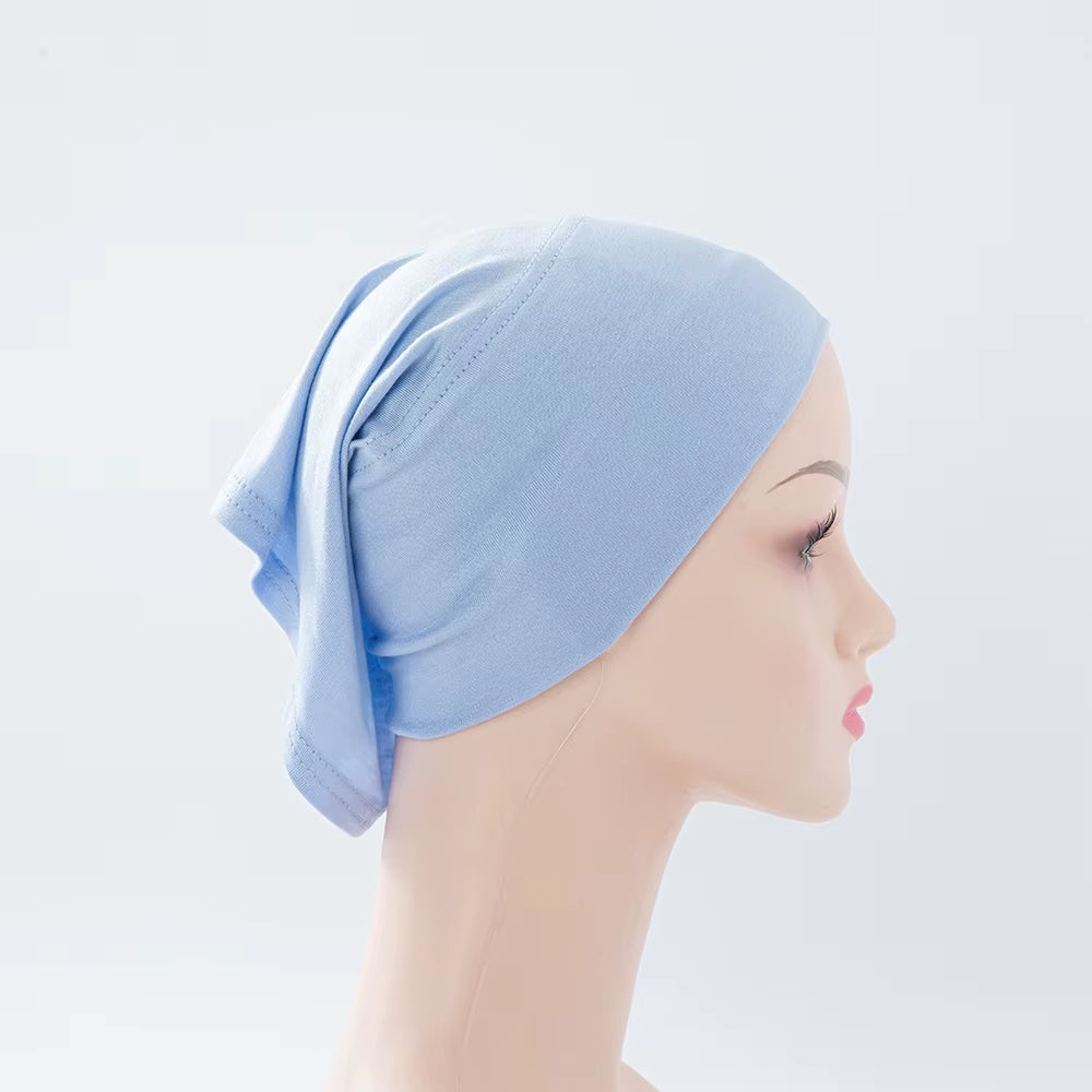 56Colors Fashion Women Inner Hijab Tube Muslim Cap Bonnet Plain Islamic Underscarf Bamboo Jersey Undercaps