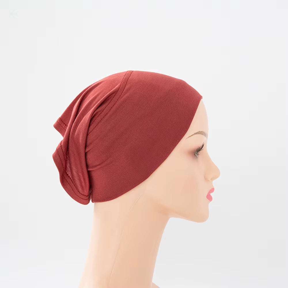 56Colors Fashion Women Inner Hijab Tube Muslim Cap Bonnet Plain Islamic Underscarf Bamboo Jersey Undercaps