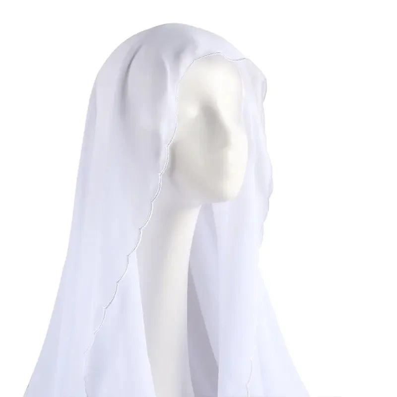 Muslim Chiffon Hijab Shawls Lace Scarf Women Solid Head Wraps Women Hijabs Scarves Ladies Foulard Femme Muslim Veil 70*180Cm