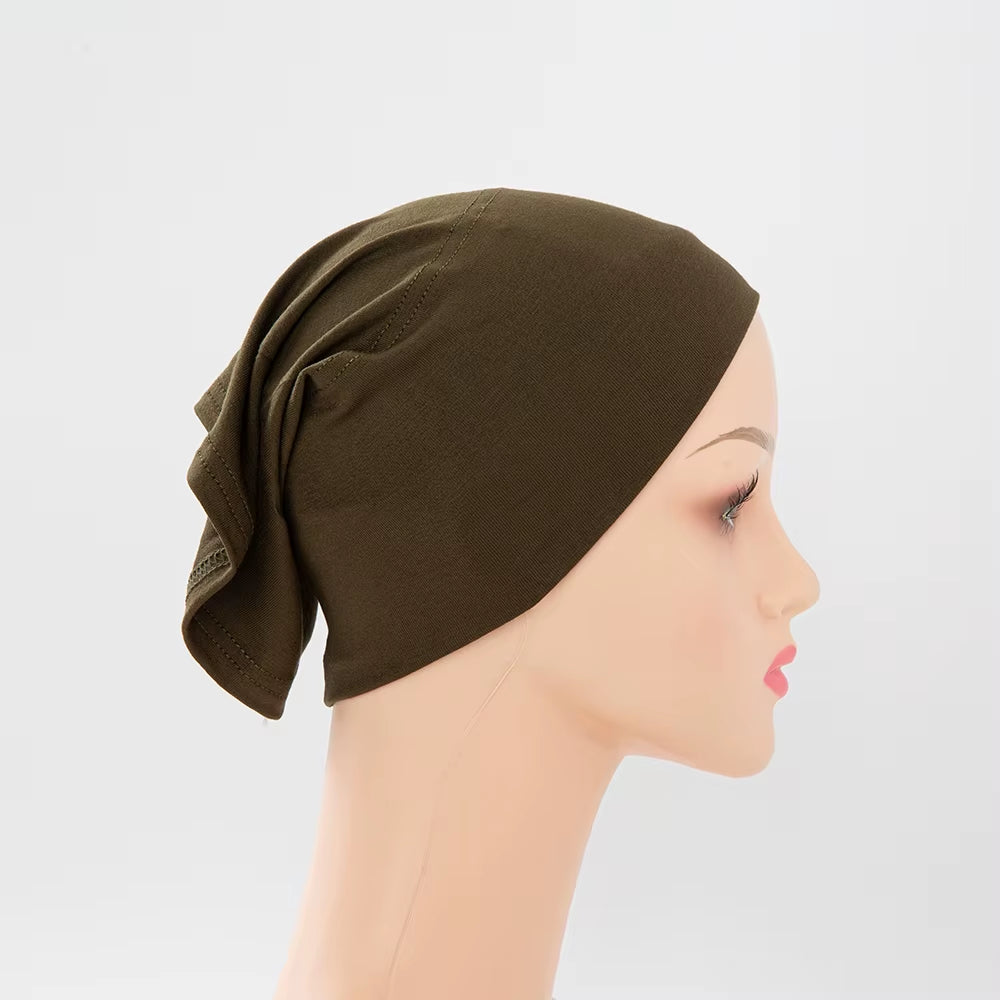 56Colors Fashion Women Inner Hijab Tube Muslim Cap Bonnet Plain Islamic Underscarf Bamboo Jersey Undercaps