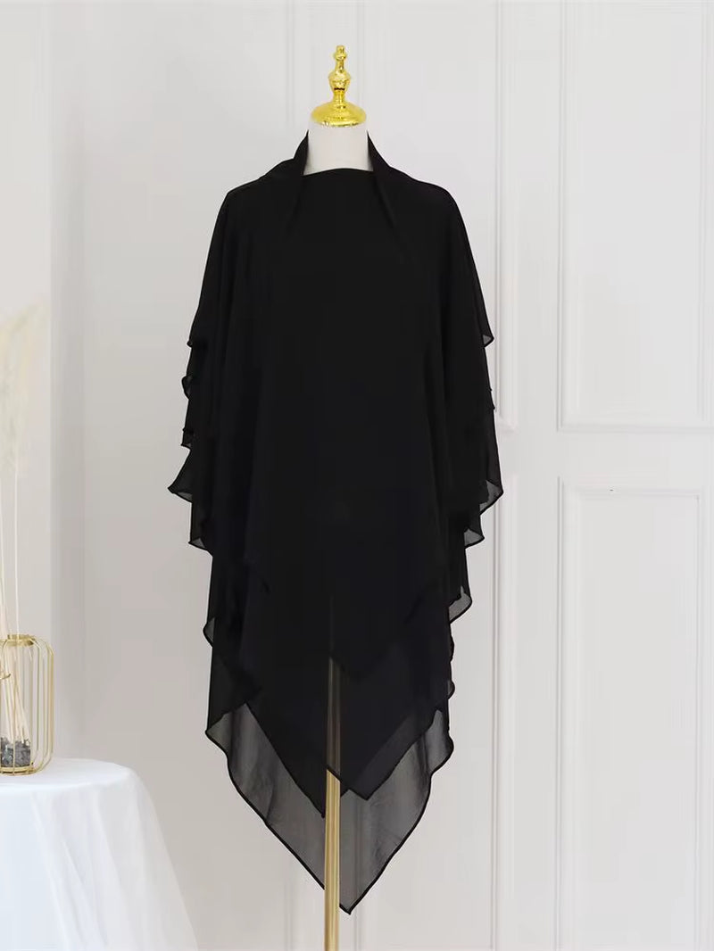 Ramadan Chiffon Khimar Abaya Niqab Turkey Arabic Muslim Hijab Islam Prayer Clothes for Women Djellaba Turban Musulmans Femme