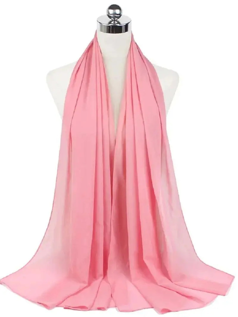 New Fashion Women Solid Chiffon Headscarf Ready to Wear Instant Hijab Scarf Muslim Shawl Islamic Hijabs Arab Wrap Head Scarves