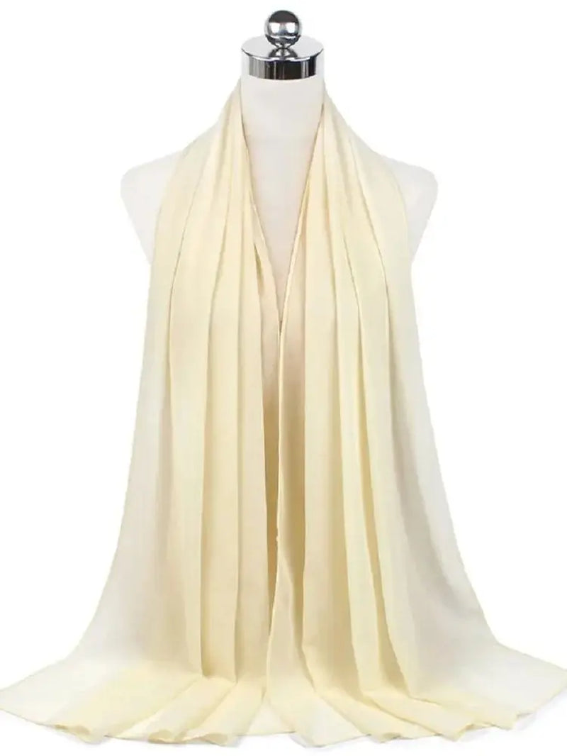 New Fashion Women Solid Chiffon Headscarf Ready to Wear Instant Hijab Scarf Muslim Shawl Islamic Hijabs Arab Wrap Head Scarves