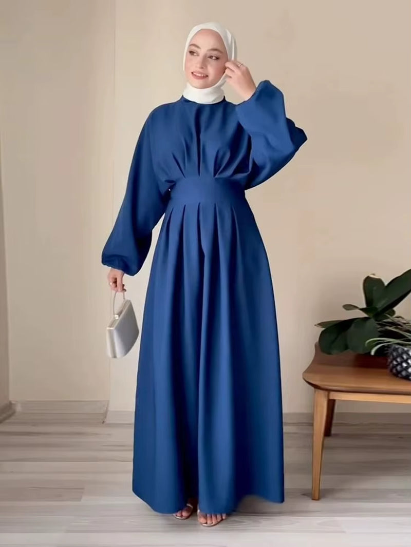 Ramadan Linen Abaya Dubai Turkey Islam Muslim Modest Dress Kaftan Prayer Clothes for Women Kebaya Robe Arabe Femme Musulmane