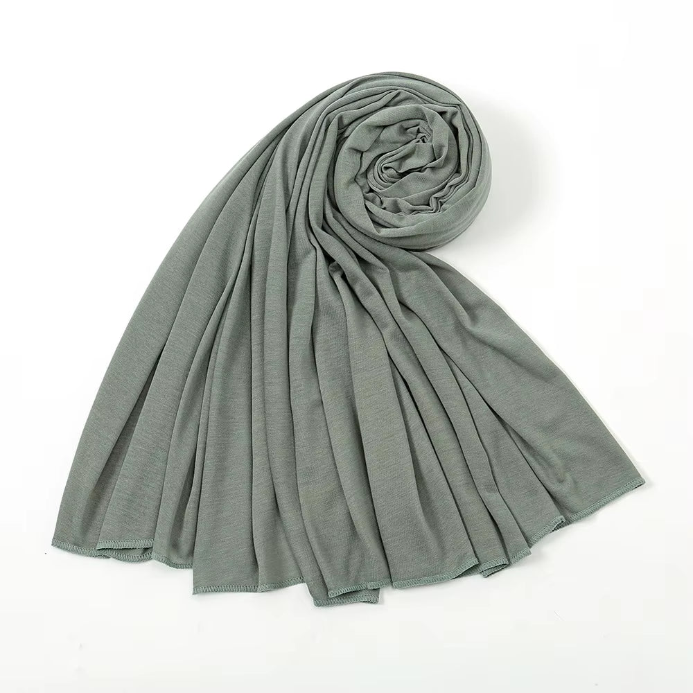 Hot Muslim Fashion Woman Soft Hijabs Scarf Shawl Plain Cotton Jersey Scarves Turban Women Long Shawls Head Wrap Headband Abaya