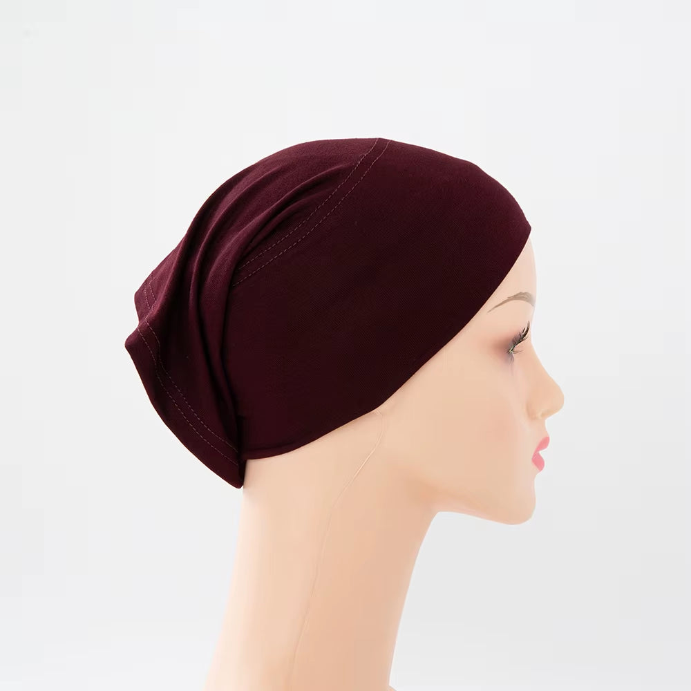 56Colors Fashion Women Inner Hijab Tube Muslim Cap Bonnet Plain Islamic Underscarf Bamboo Jersey Undercaps
