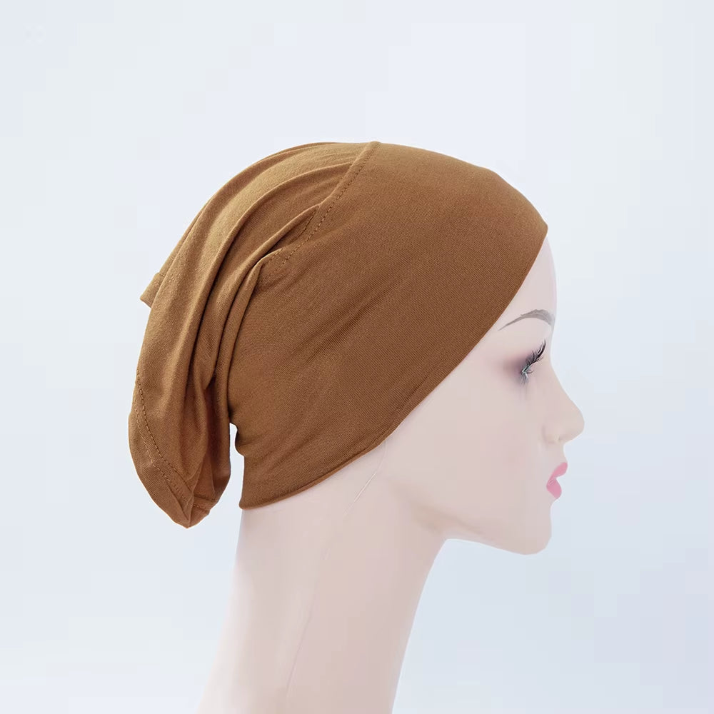 56Colors Fashion Women Inner Hijab Tube Muslim Cap Bonnet Plain Islamic Underscarf Bamboo Jersey Undercaps