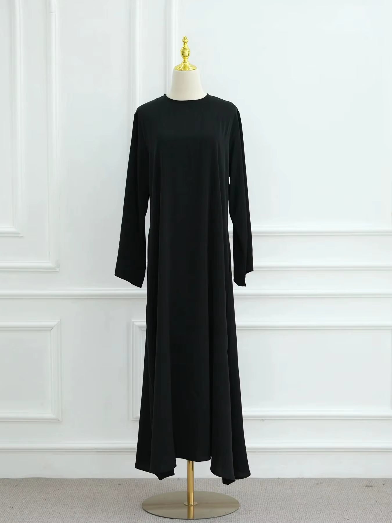 Muslim Women Türkiye Dubai Abaya Long Dress Solid Modest Kaftan Prayer Robe Femme African Evening Dresses Islamic Clothing